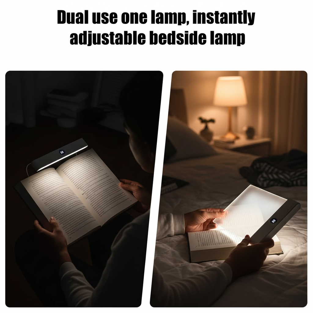 LED Flat Panel Vision Reading Light – Eye-Care Desk Lamp