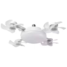 Drone-Style Silent Ceiling Fan Light — Remote Dimmable 3-Color LED | E27 Base | Living Room & Bedroom