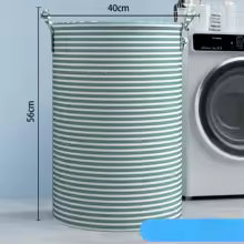 Foldable Striped Laundry Basket – Collapsible Storage Organizer (1 Pack)